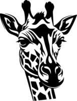 giraffe, minimalistische en gemakkelijk silhouet - illustratie vector