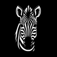 zebra - zwart en wit geïsoleerd icoon - illustratie vector