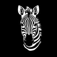 zebra, zwart en wit illustratie vector