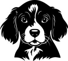 pup, zwart en wit illustratie vector