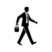 Mens wandelen silhouetten Aan wit achtergrond, levensstijl Mens vector