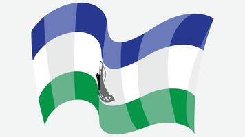 3d stijl golvend vlag van wereld land illustratie vector