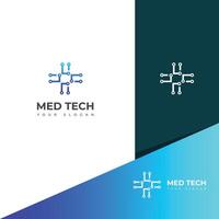 creatief med tech logo ontwerp sjabloon icoon. vector