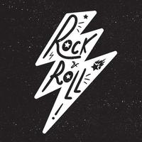 rock and roll belettering vector