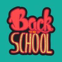 terug naar school belettering vector