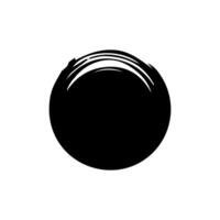 zwart grunge ronde vormen. borstel beroertes kaders elementen, kaders voor ontwerp. geïsoleerd Aan wit achtergrond. vector