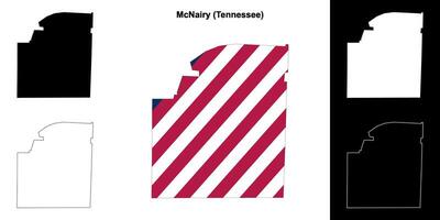 mcnairy district, Tennessee schets kaart reeks vector