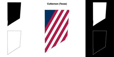 Culberson district, Texas schets kaart reeks vector