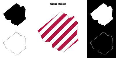 goliade district, Texas schets kaart reeks vector