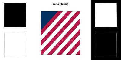 lam district, Texas schets kaart reeks vector