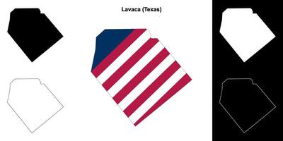 lavaca district, Texas schets kaart reeks vector