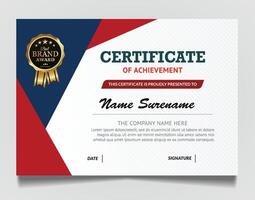 elegant modern goud baseren diploma certificaat sjabloon. gebruik voor afdrukken, certificaat, diploma, diploma uitreiking vector