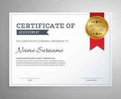 elegant modern goud baseren diploma certificaat sjabloon. gebruik voor afdrukken, certificaat, diploma, diploma uitreiking vector