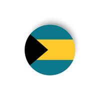vlag van de Gemenebest van de Bahamas. ronde icoon. illustratie. vector