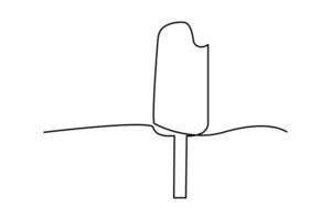 doorlopend lijn tekening van ijs room. zomer voedsel. ijs room . vector