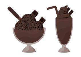 illustratie van chocolade-ijs 2 vector