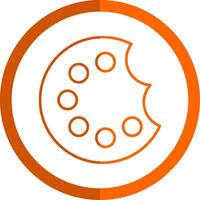 schilderij palet lijn oranje cirkel icoon vector