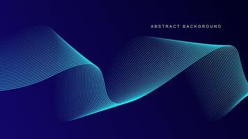 donker blauw abstract achtergrond met gloeiend Golf lijnen. futuristische achtergrond modern concept technologie. illustratie vector