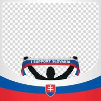 ik ondersteuning Slowakije Europese Amerikaans voetbal kampioenschap profil afbeelding kader banners voor sociaal media euro Duitsland 2024 vector