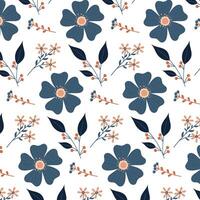 botanisch patroon. abstract bloemen in vlak stijl. patroon voor textiel, omhulsel papier, achtergrond. vector