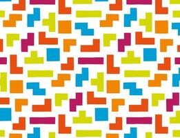 Tetris patroon Aan een wit achtergrond. patroon spel, ontwerp voor papier en textiel. vector