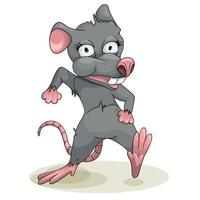 vector afbeelding van een grijze muis. cartoon-stijl. eps 10