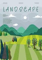 natuur en landschap. illustratie. vector