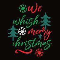 we wensen merry christmas t-shirtontwerp vector png