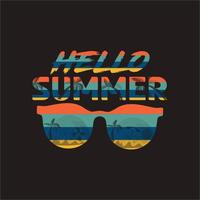 hallo zomer stijlvol typografie tshirt ontwerp vector