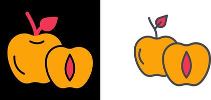 abrikoos icoon ontwerp vector