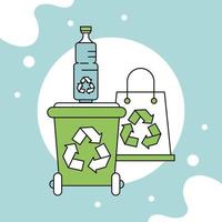 recycle ecologie pictogrammen vector