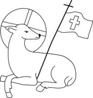 lam. religieus symbool van Jezus Christus. vector illustratie