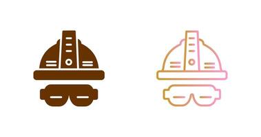 bril en helm icoon ontwerp vector