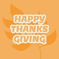 happy thanksgiving banner vierkant vector