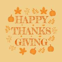 happy thanksgiving banner vierkant vector