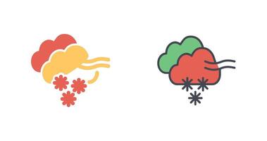 sneeuwstorm icoon ontwerp vector