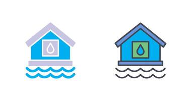 water huis icoon ontwerp vector