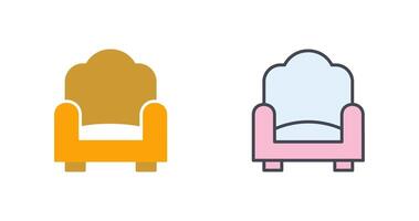 single sofa icoon ontwerp vector