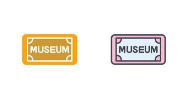 museum label icoon ontwerp vector