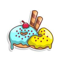 heerlijk donut illustratie vector