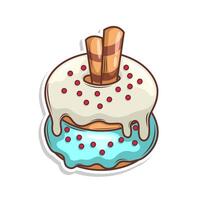 heerlijk donut illustratie vector