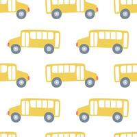 school- bus naadloos patroon Aan wit achtergrond vector