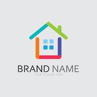 huis en huis logo ontwerp illustratie vector