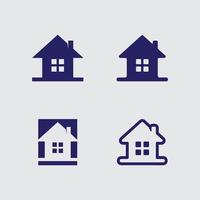 huis en huis logo ontwerp illustratie vector