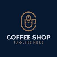 grafisch ontwerp, brief c logo, koffie winkel logo ontwerp vector