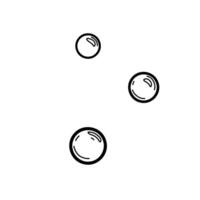 water of zeep bubbels geïsoleerd Aan wit achtergrond. hand- getrokken illustratie, lijn kunst. vector