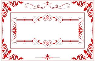 rood Thais patroon kader abstract vintage, kaart decoratie, etiket vector