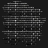 illustratie van een wit steen muur patroon Aan een donker achtergrond, met een modern twist vector