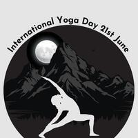 Internationale yoga dag 21e juni vector