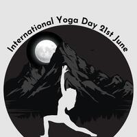 Internationale yoga dag 21e juni vector